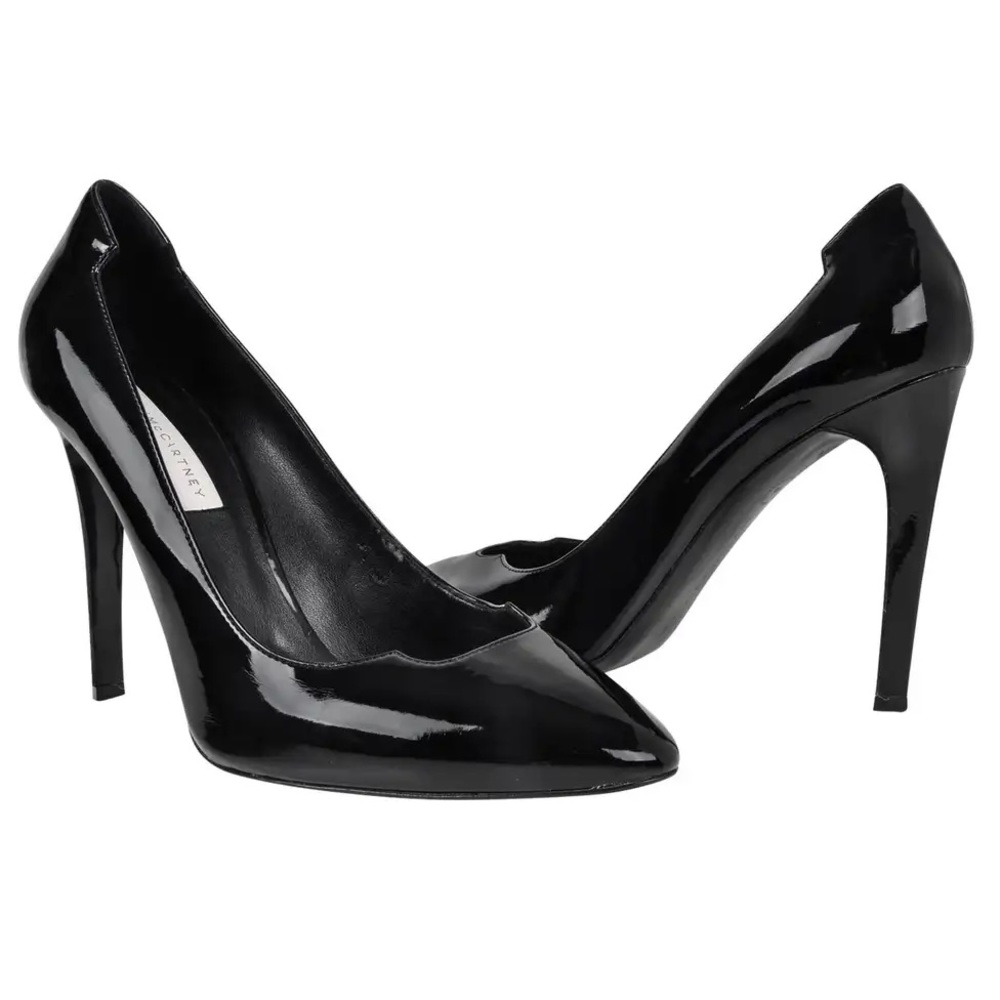 Stella McCartney Morgana Black Patent Pumps 38